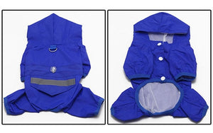 Pet Cat Dog Raincoat Hooded Reflective Puppy Small Dog Rain Coat Waterproof Jacket for Dogs Soft Breathable Mesh Dog Clothes