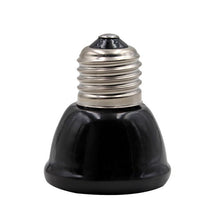 Load image into Gallery viewer, Mini Black Pet Heating lamp Infrared Ceramic Emitter Heat Light Bulb Pet Brooder Chickens Reptile Lamp 25/50/ 75/100W
